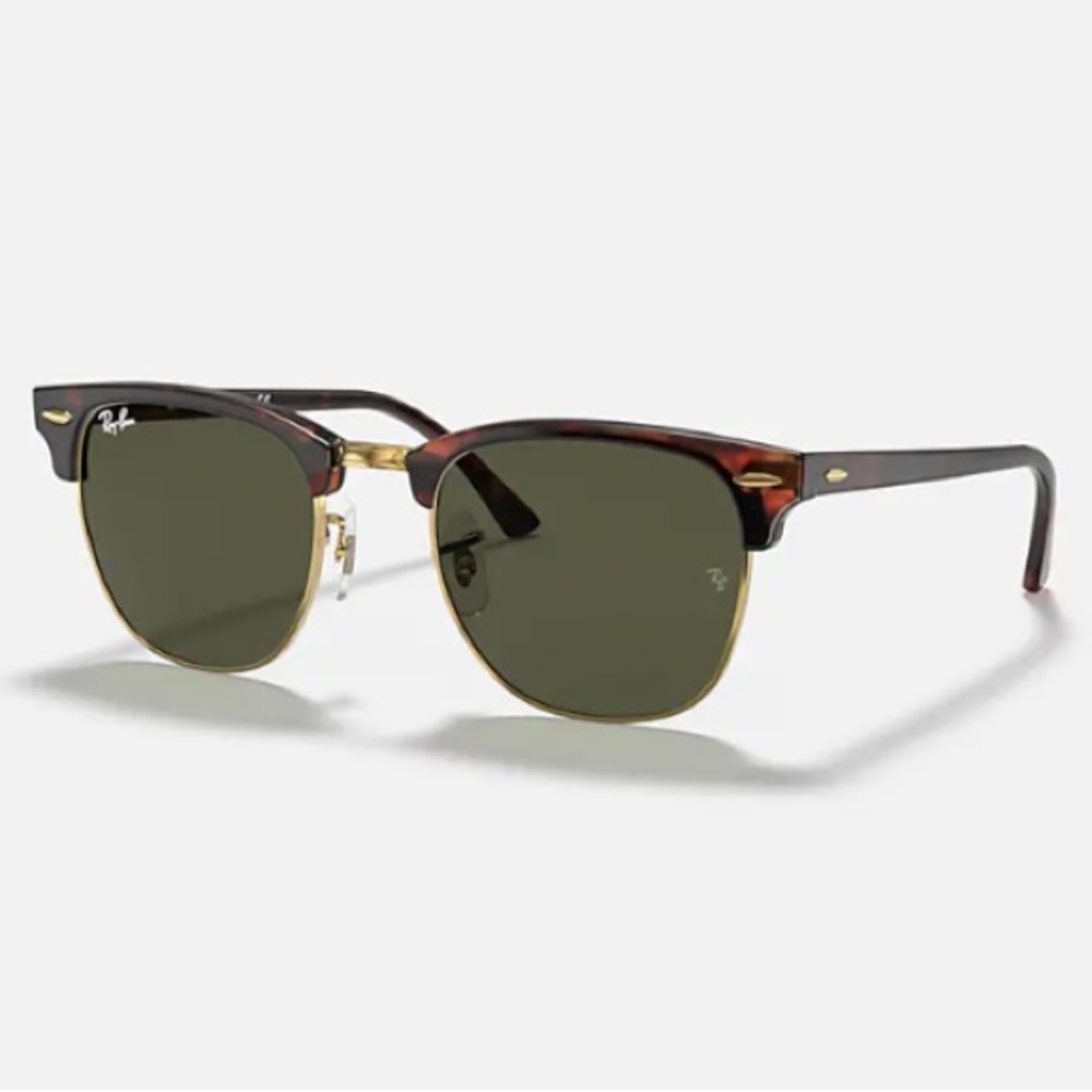 Ray ban clubmaster classic Lenses: Green Classic G-15, Frame: Tortoise On Gold